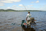 J O'Brien fishing Lough Derg